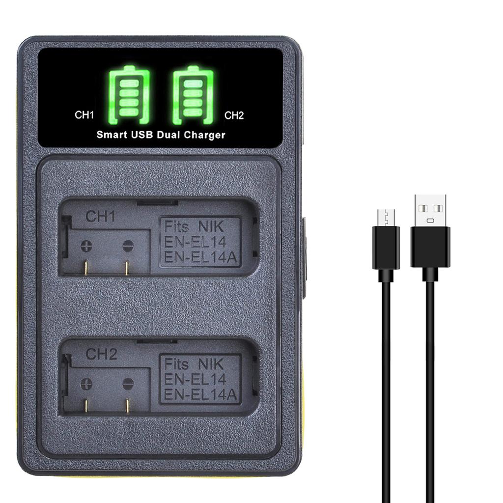EN-EL14 EL14a ENEL14 Battery Charger for Nikon D5200 D3100 D3200 D5100 P7000 P7100 MH-24 Charger