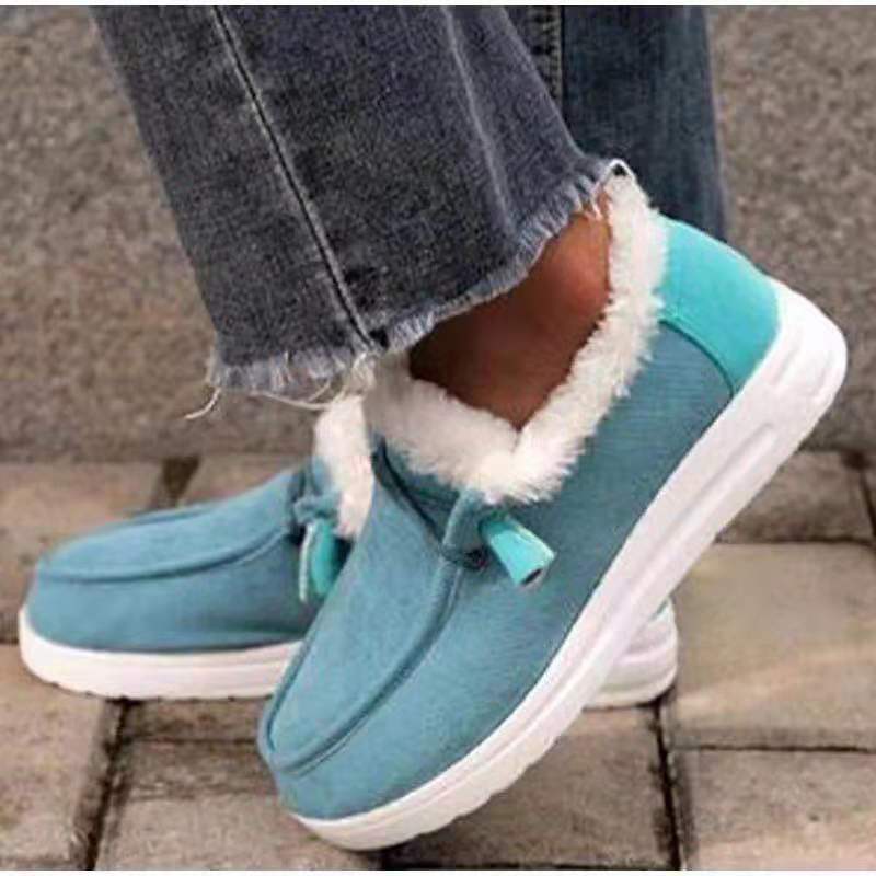 New Style Fashion Women Boots Winter Thick Bottom Snow Boots Female Plus Velvet Thickened Hairy Big Size Cotton Shoes Woman