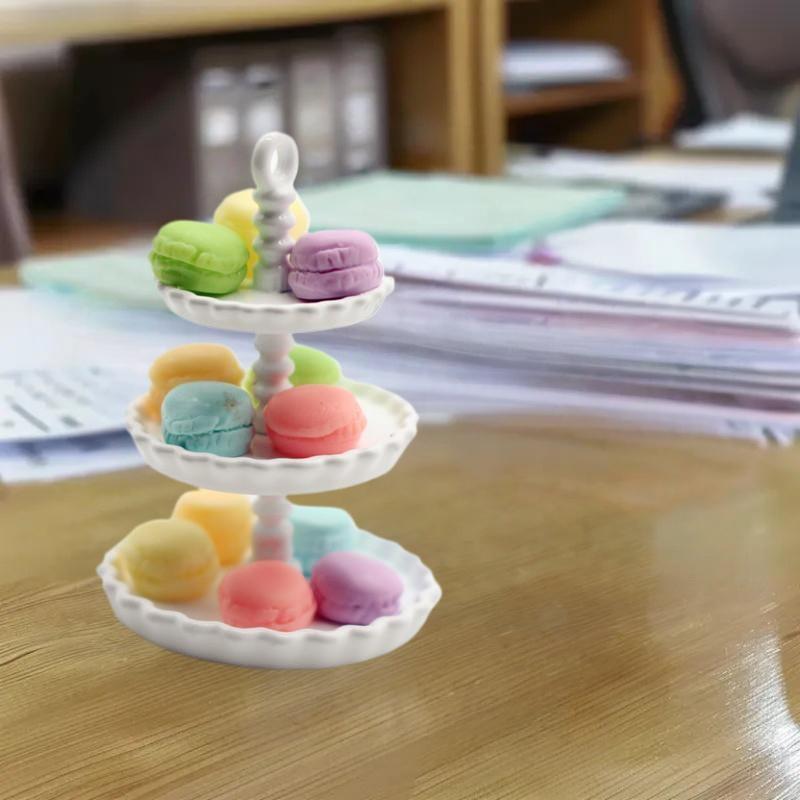 1Pcs Dollhouse Mini Cake Tray Model Simulation Miniature Cake Stand Ornament Scene Decoration Doll House Accessories