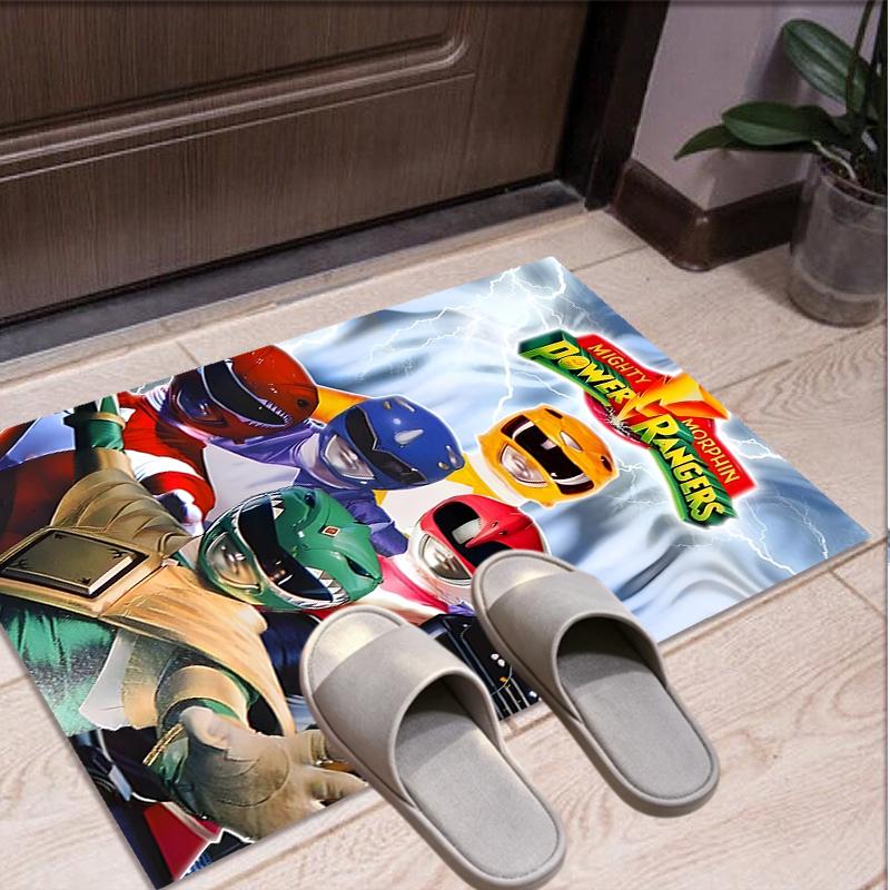 Mighty Morphin Power Rangers Pattern Rug, Indoor/Outdoor Mat, for Picnic, Gameroom, Bedroom, Office, Living Room, Home Decor Carpet, Birthday Gift