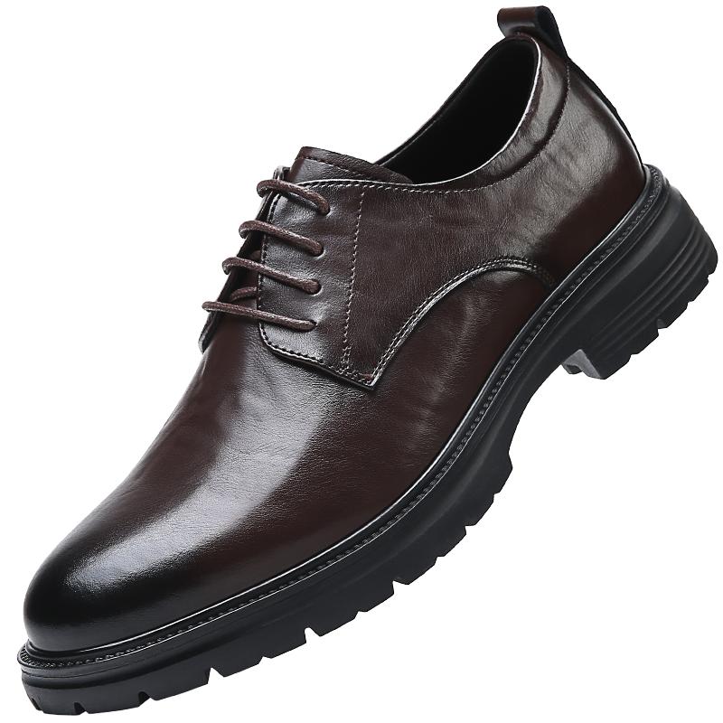 

Модные брендовые мужские туфли из натуральной кожи коричневого цвета для свадьбы невесты для формального вечернего платья OEM итальянские мужские туфли повседневные мягкие повседневные туфли 44 коричневый