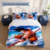 Dragon Ball 3‑Piece Bedding Set Soft Microfiber Duvet Cover Pillowcases Comfortable Bed Linen for Bedroom Decoration