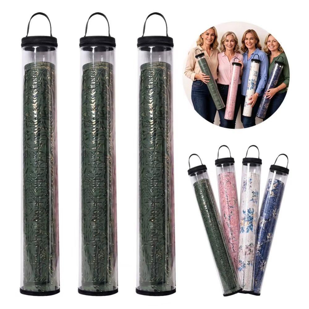 Clear Transparent Tube Bag Portable Zipper Storage Bag for Card Game Mat Round Storage Tube