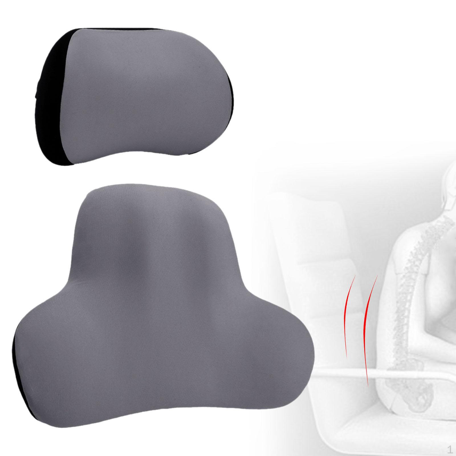 

Breathable Cushion for Waist Support and Neck Rest on Gaming Chairs сірий колір