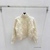 High Neck Solid Color Knitted Cardigan - Early Autumn Edition