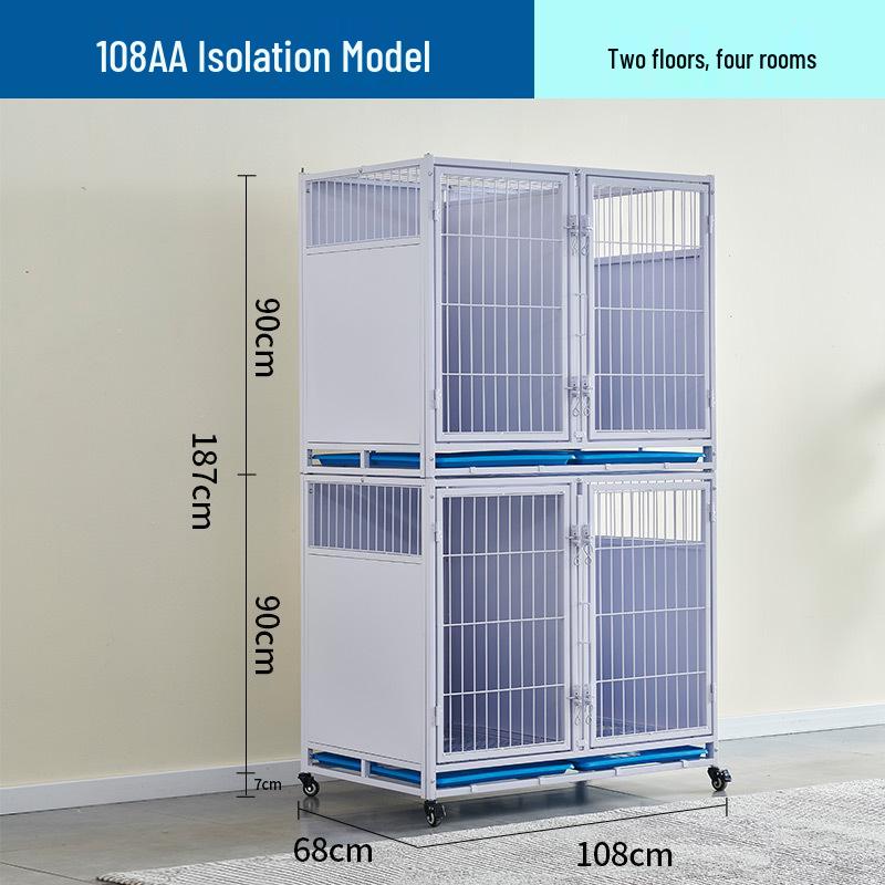 Multi-Tier Galvanized Pet Cage for Boarding, Breeding & Hospitalization