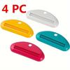 4pcs Plastic Easy Squeeze Manual Toothpaste Dispenser, Lightweight, No Power Needed, Ideal for Bathroom Organization