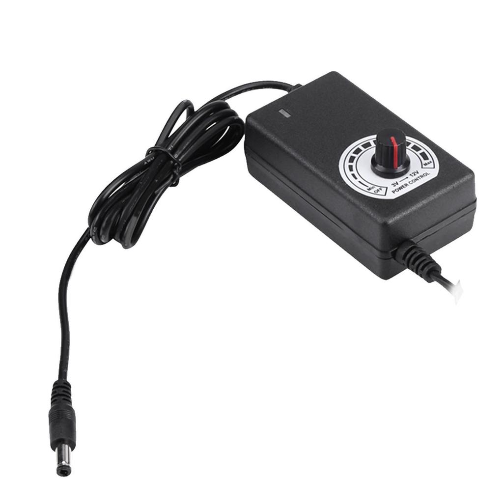 AC to DC Power Adapter 3 12V Output 2A 24W Adjustable Switching Power Adapter for Fan Pump