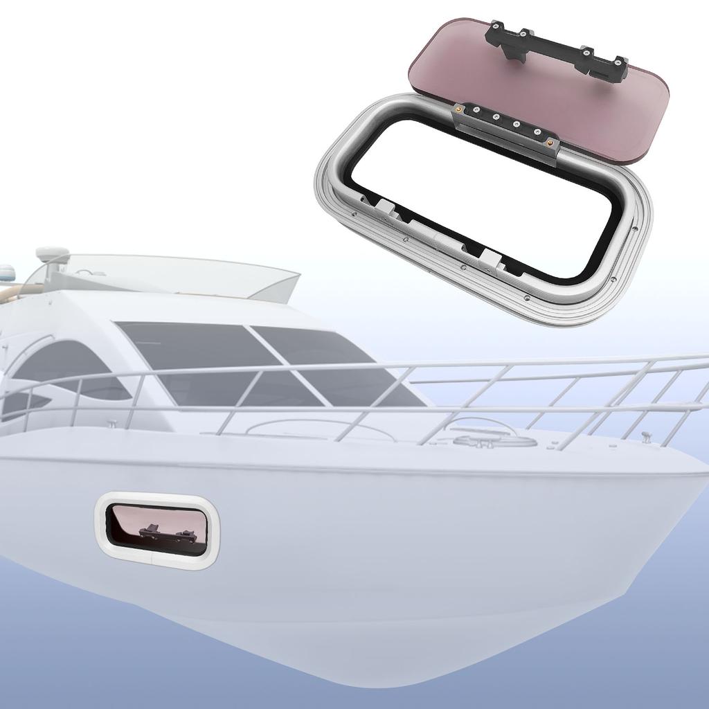 Boat Porthole Window Heavy Duty Aluminum Alloy Internal Opening Anodized  Marine Hatch Porthole Waterproof for Yacht RV