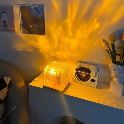 Creative Bedside Flame Atmosphere Lamp Dynamic Table Lamp