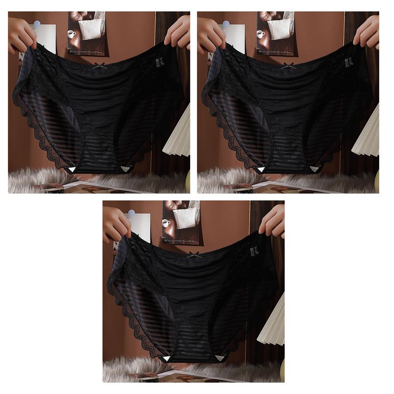 3Pcs/Set Lace Women Panties Breathable Plus Size Underwear French-Style Briefs Butt Lift Lingerie XL XXL 3XL 4XL 5XL