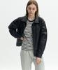 Kruxh Crushed Coated Blouson Jacket Oil Black