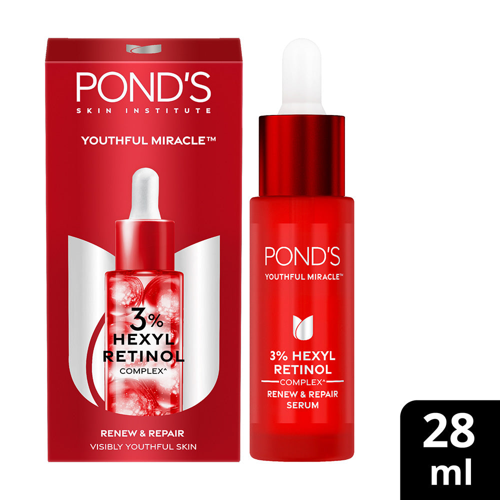 Pond’s Youthful Miracle Retinol Serum 28ml – Anti-Aging Face Serum For Glowing Skin & Fine Lines