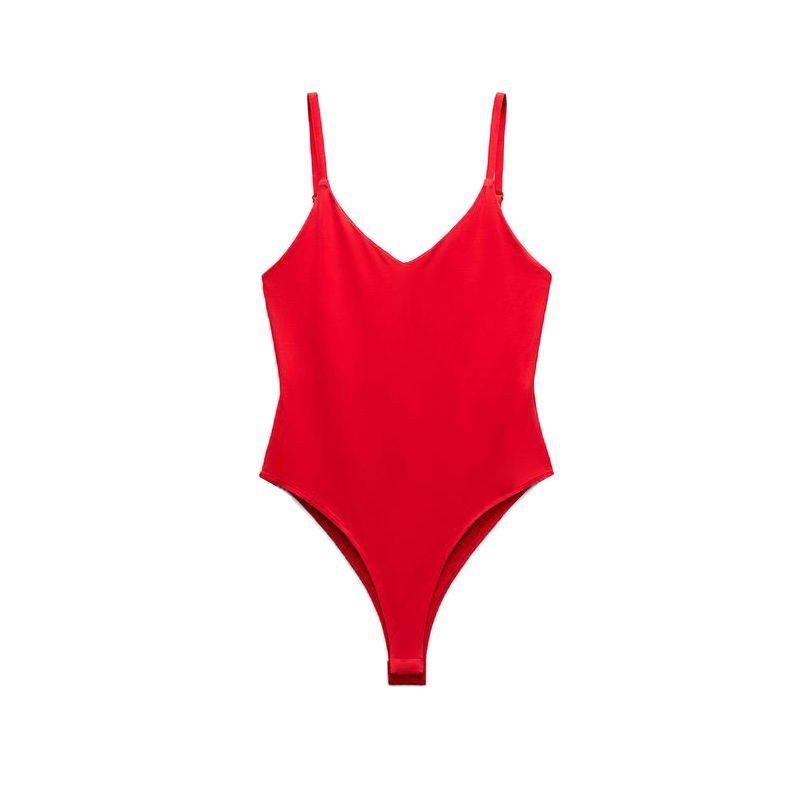 Spring New Arrival Fashion Wind Sexy Camisole Pure Color Bottoming Vest Nylon Jumpsuit 5039322