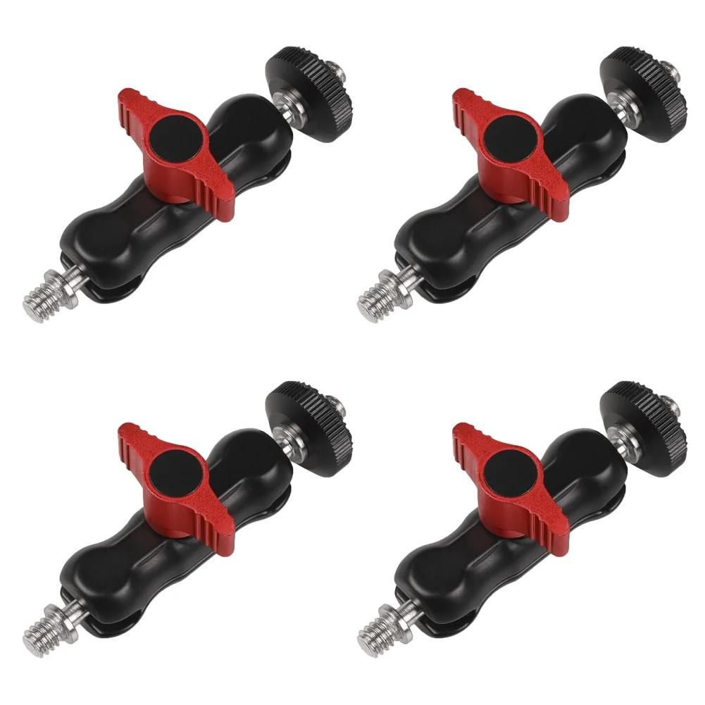 Ballhead Clamp Clip W/ 1/4inch -20 Thread Ball Mount Clamp Magic Arm Super Clamp for GoPro DSLR Camera Monitor LED Light Mic