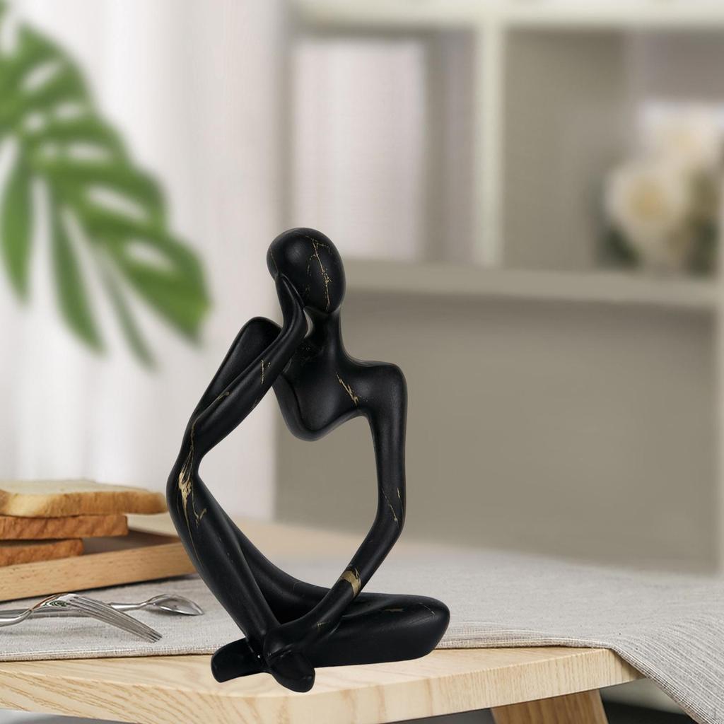 Abstract Thinker Statue Collectible Ornament for Living Room Desk Decoration