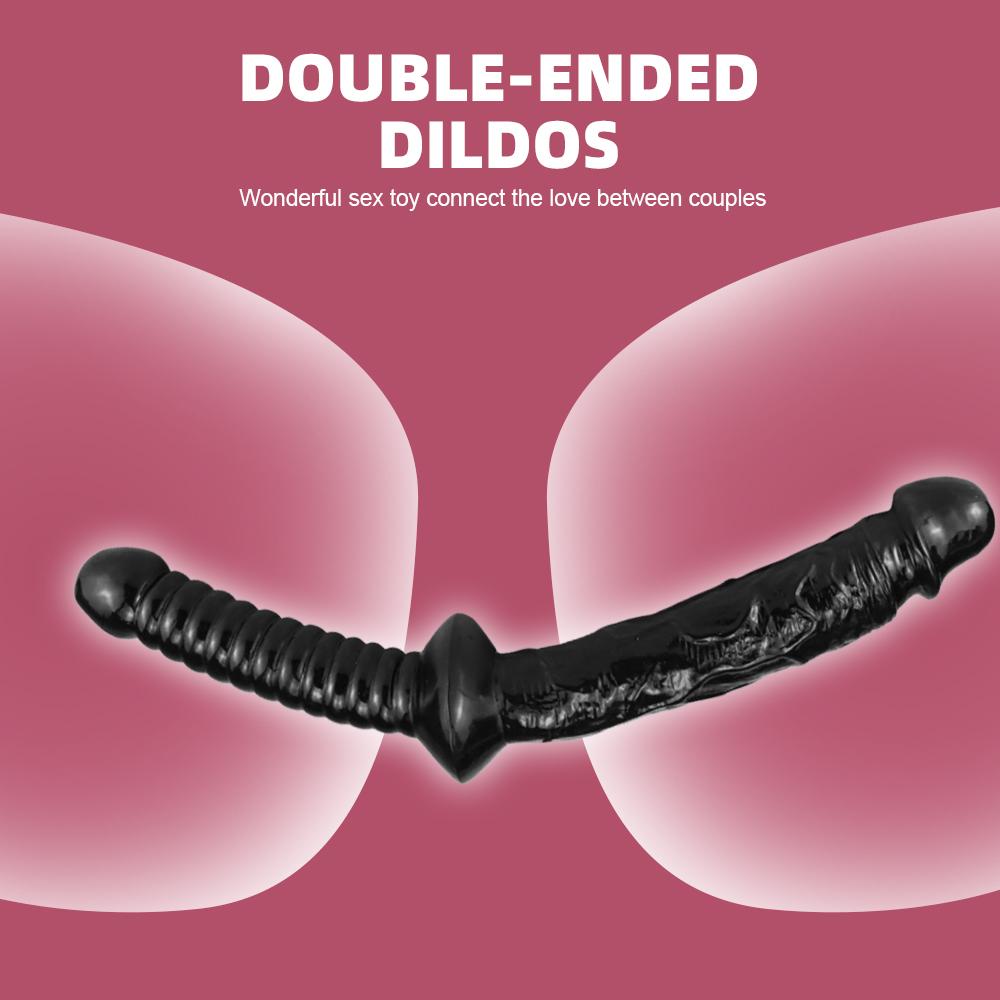 Double Head Dildo Long Realistic Dildo Double Ended Dildo Flexible Penis for Women Masturbator Sex Toys