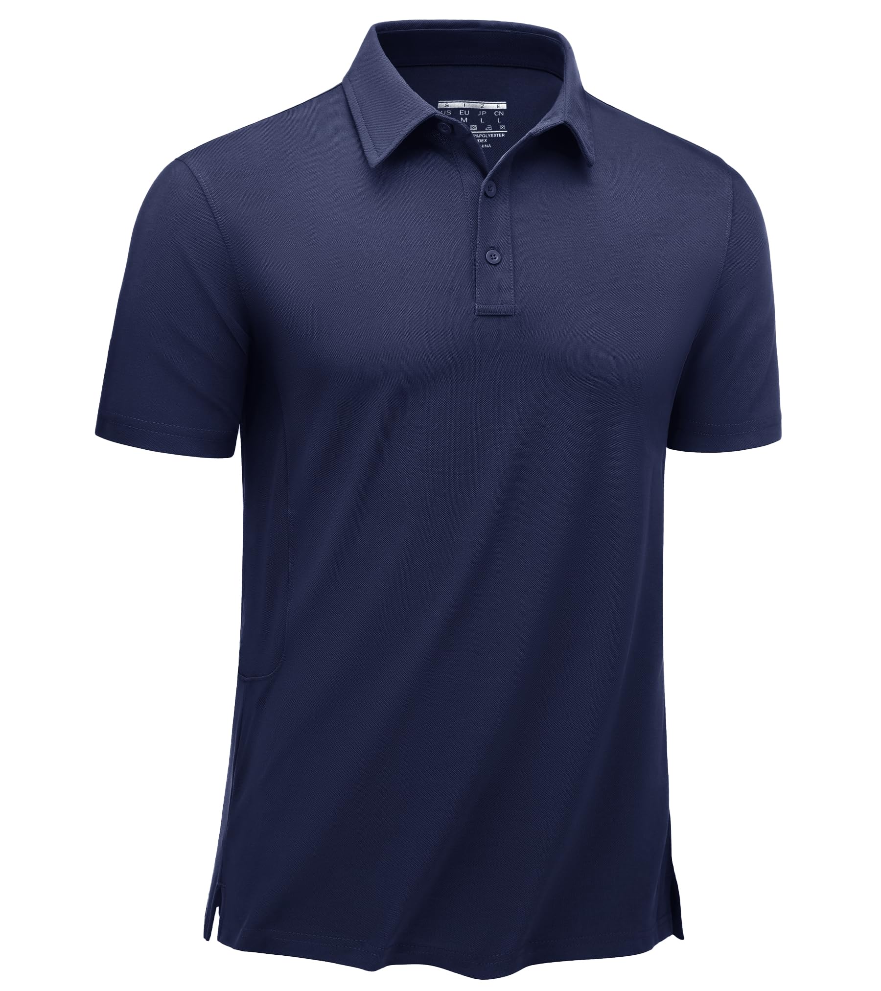 

KEFITEVD Поло с коротким рукавом Летняя Свободная Однотонная Размер XL Мужская Рубашка, Рабочая одежда, Деловая, Быстросохнущая, Повседневная, Приталенная, Хлопок, Цвет, Темно-синий,