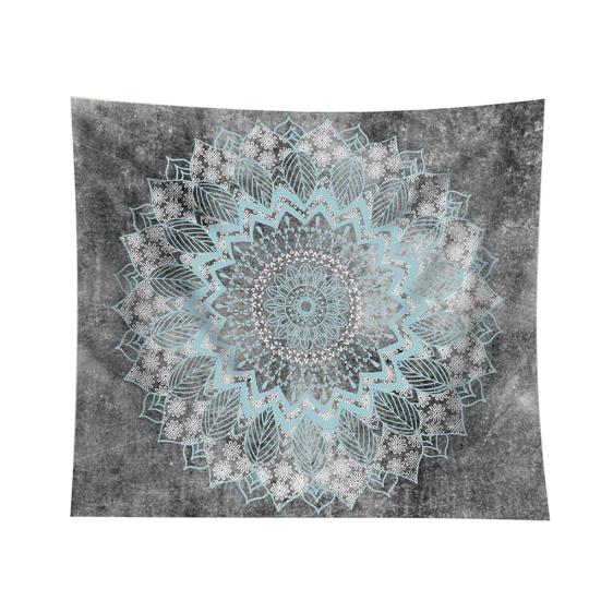 Mandala Flower Print Wall Hanging Tapestry Carpet Mat Home Living Room Decor
