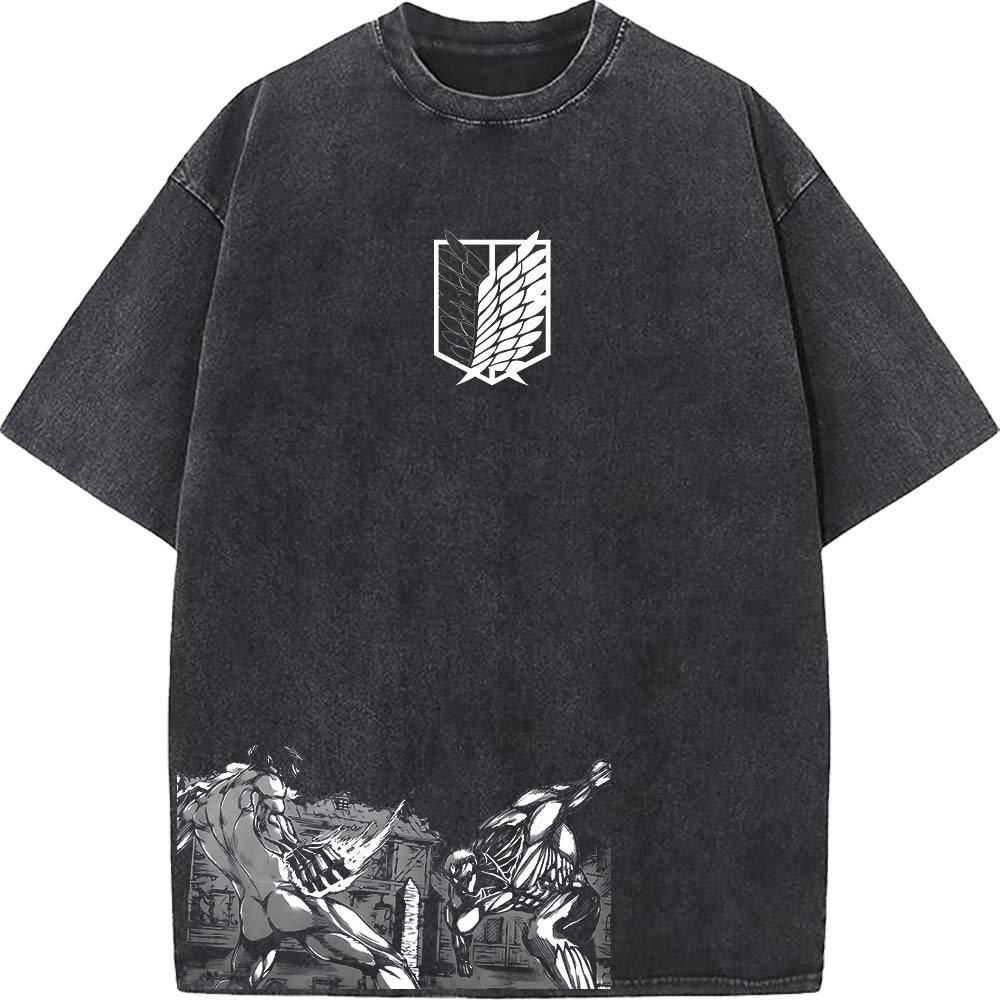 

Attack On Titan Eren Shingeki No Kyojin Reiner Yoroi No Kyojin Tee Men Washed Cotton T-shirts Casual T Shirt Harajuku Tshirt XXL чёрный