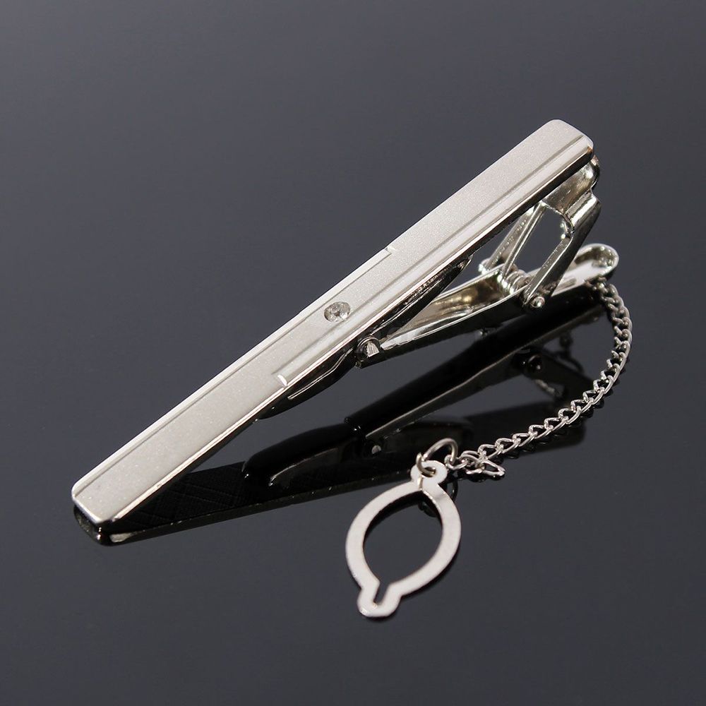 Formal Charm Fashion Simple Silver Multi Style Men Clamp Dress Shirt Pin Clip Clasp Necktie Bar