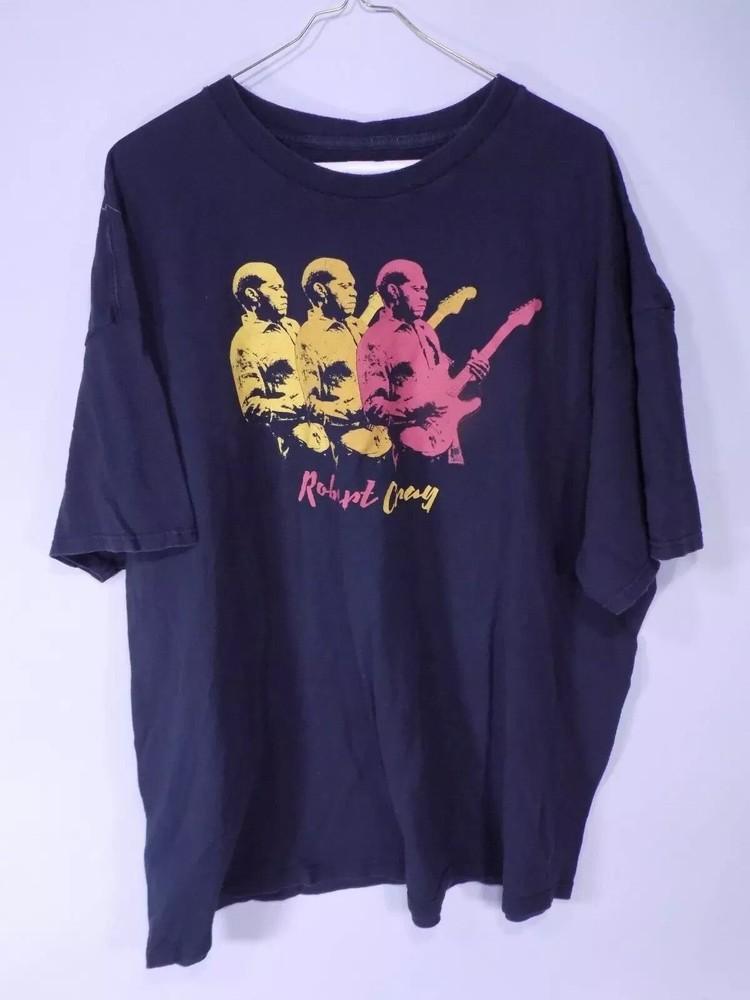 Vtg Robert Cray In Tour Concert Cotton Black Full Size Shirt For Men Unisex T-Shirt L