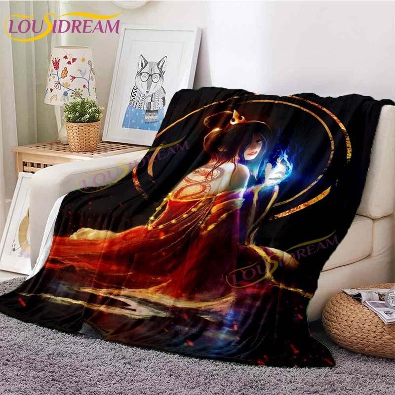 League of Legends Blankets Game Flannel Blankets Series Skin Art Cartoon Printed Bed Sofa Soft Bedspread Coverlet Travel Camping