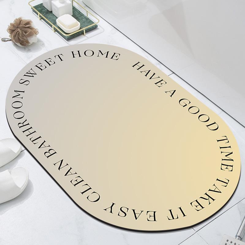 Modern Simple Household Diatom Mud Mat Bathroom Non-slip Mat Toilet Toilet Easy To Dry Absorbent Foot Mat