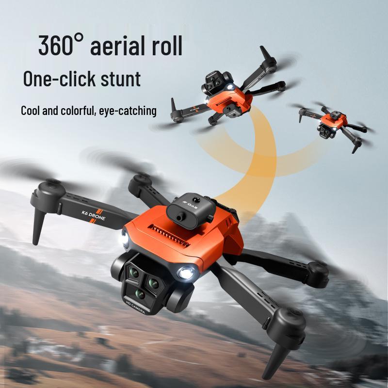 K6max Drone: 4K HD, Triple Cameras, Vertical Shooting, Optical Flow, Aircraft with Quad-Sided Obstacle Avoidance & Remote Control