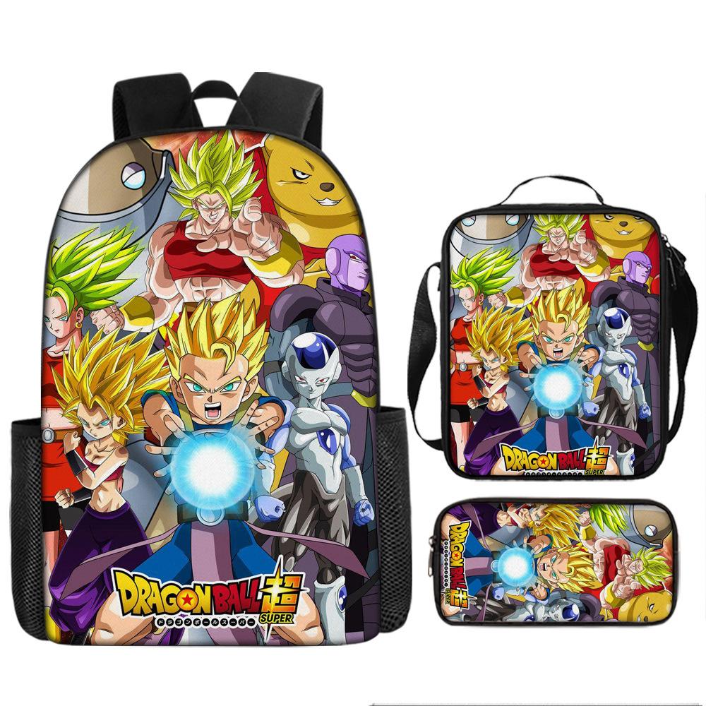 Dragon Ball Student School Bag Cartoon Dragon Ball Super Children'S Backpack, Satchel Pencil Case