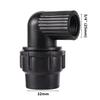 Cotovelo Redutor de 90 Graus com Rosca Fêmea Preta de 1/2" 3/4" 1" para Tubo de Água de Jardim Tubo de PVC Conexão de Irrigação Junção