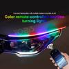 Car LED Daytime Running Light Flowing APP Control Symphony 60CM RGB DRL Flexible Running Lights Turning Lamp Decorative Lamp 12V