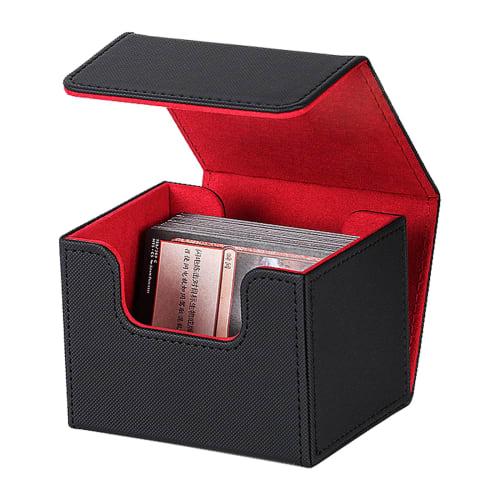 PU Leather Deck Case with Magnetic Closure, Horizontal Insertion, Holds 100+ Cards, Large Capacity, Sleeve Compatible, Compatible with Pok?mon, Duel M