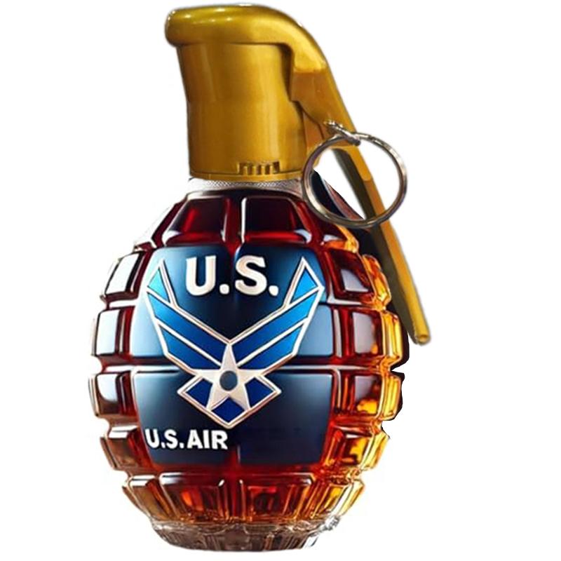 

Бутылка виски в форме ручной гранаты, Гравированный стакан для виски в форме ручной гранаты, Памятная бутылка для ветеранов 2025 года