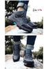 Men's High-Top Waterproof Leather Hiking Boots, Warm, Velvet-Lined, Thick-Sole, Large Size, Autumn/Winter Outdoor Off-Road Footwear.