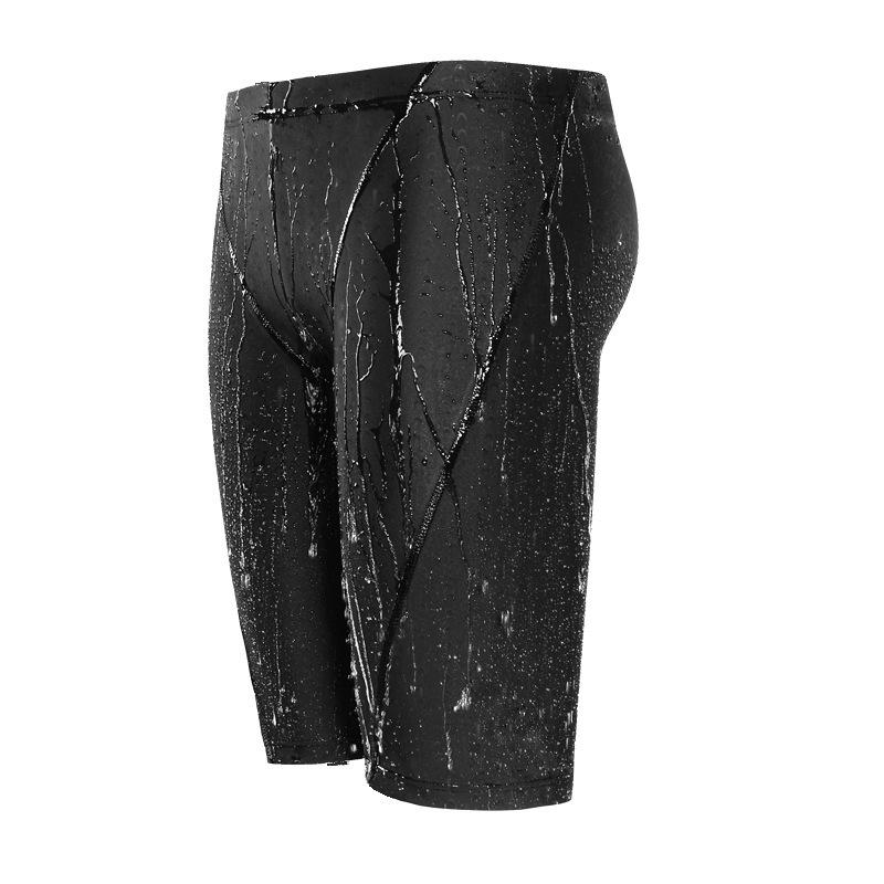 

Мужские быстросохнущие водонепроницаемые плавки-шорты большого размера с квадратными штанинами, кулиской и шапочкой для тренировок L (recommended for 45-50 kg)