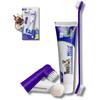 Rnlrclrl Dog Toothpaste and Toothbrush Set Dog Dental Care Fresh Breath Kit,Dual Ended Toothbrush,2 Pack Finger Toothbrushs