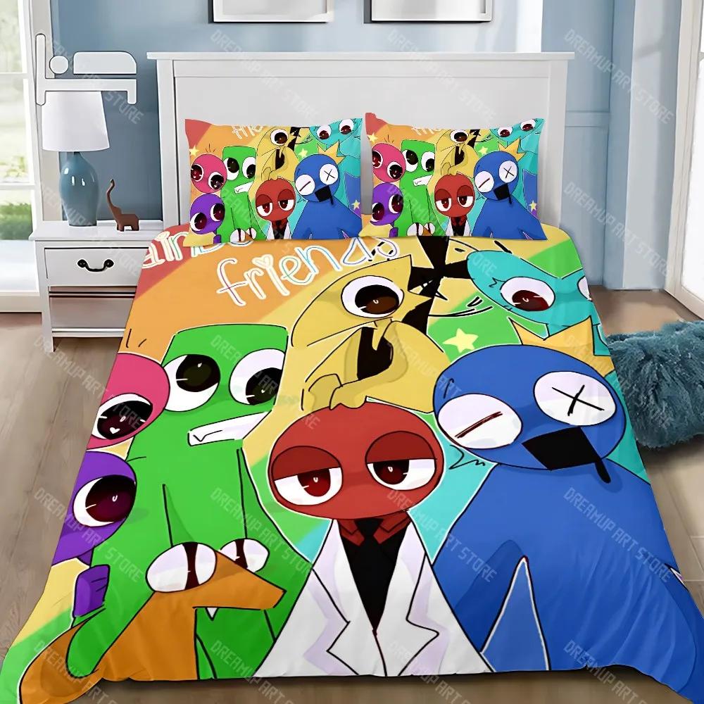 Duvet Cover Pillowcase Bedding Set Adult Boy F-Friends Girl Bedroom Decoration Children R-Rainbows Gift Single Double Large Size