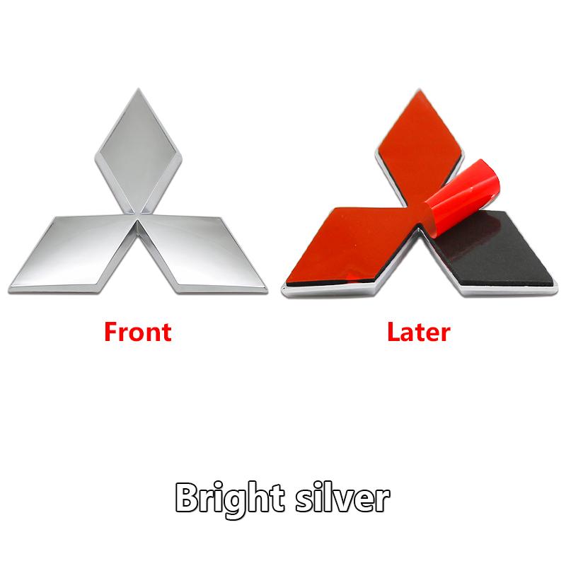 Bil Fronthette Emblemer Bakre Bagasjerom Merke Klistremerke for Mitsubishi Lancer 9 Pajero ASX Outlander Galant Mirage Tilbehør Dekal Logo