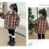 Girls Winter Plush Plaid Velvet Jackets Kids Thickened Cute Fleece-lined Clothes