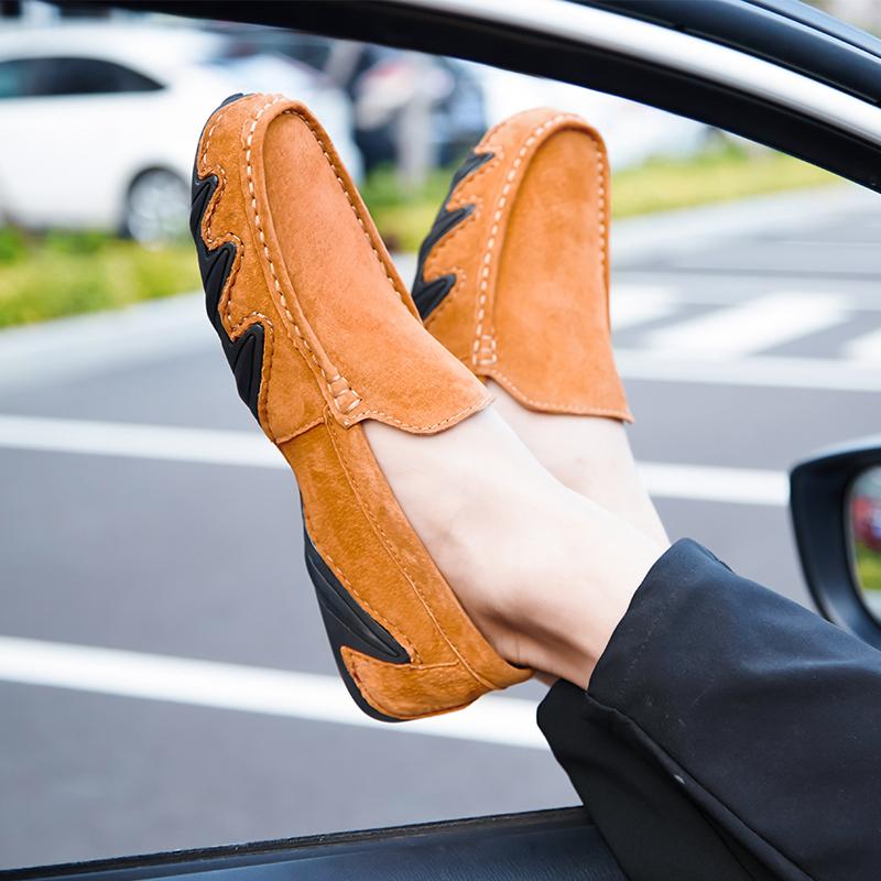 Mode Handgefertigte Herren Club Flats Freizeitschuhe Leder Mode Herren Büroschuhe All-Match Klassische Loafer Bequemer Herren Fahrschuh