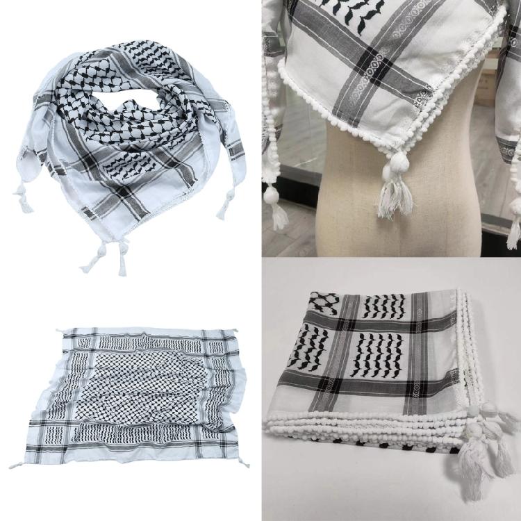 Multi Purpose Jacquard Pattern Kerchief Teens Keffiyeh Headscarf Religious Scarf