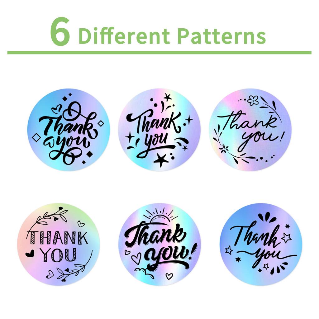 500 Rolls Of Laser Thank You Stickers Thank You Sealing Stickers 1 Inch Thank You Label Stickers
