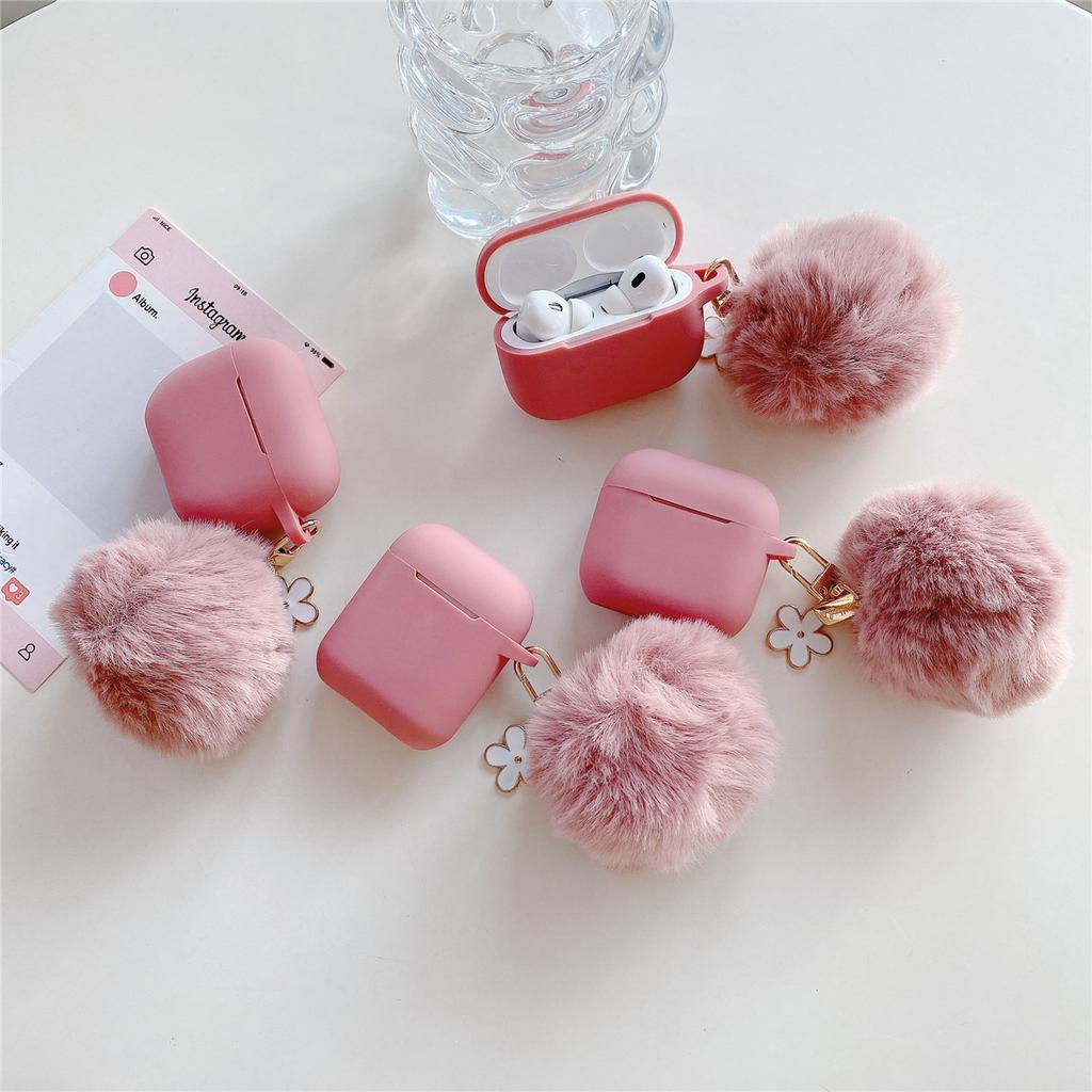 Plush Case Suitable for Apple AirPods 1st Generation Bluetooth Earphone Protective Case, Pro1 Earphone Case, Silicone Soft Case