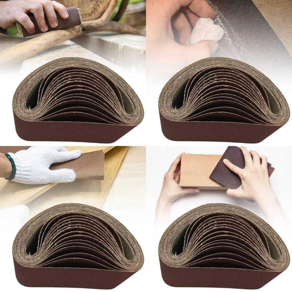 Premium Aluminum Oxide Sanding Belts Set 45775 For Metal And Wood 15pcs Assortment