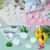 9Pcs Succulent Silicone Mold 3D Succulent Cactus Candle Molds Safe Cactus Flower Resin Mold for Scented Candles Soaps Making