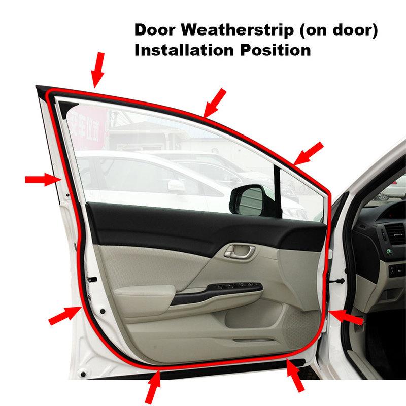 Car Door Weatherstrip Moulding Seal Strip Front Rear Left Right For Honda Civic 2012 2013 2014 2015 72350-TR3-A01 Accessories