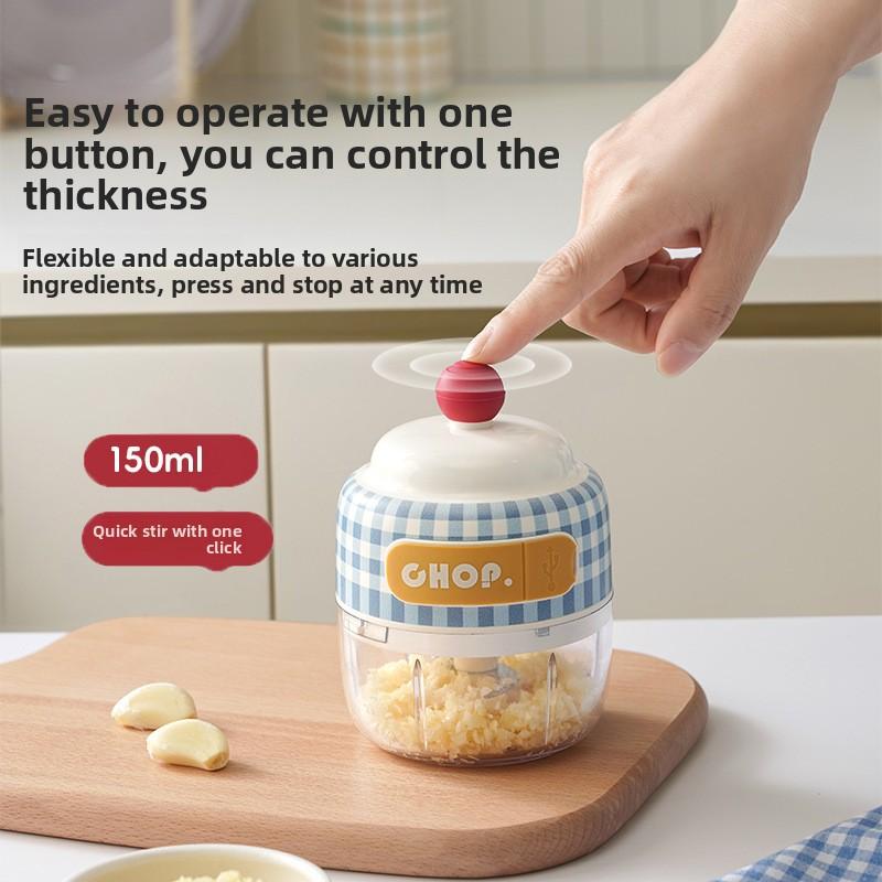 Mini Electric Garlic Mashing Machine, Smart Garlic Press, Small Garlic Puree Machine, Kitchen Household Garlic Beating Machine