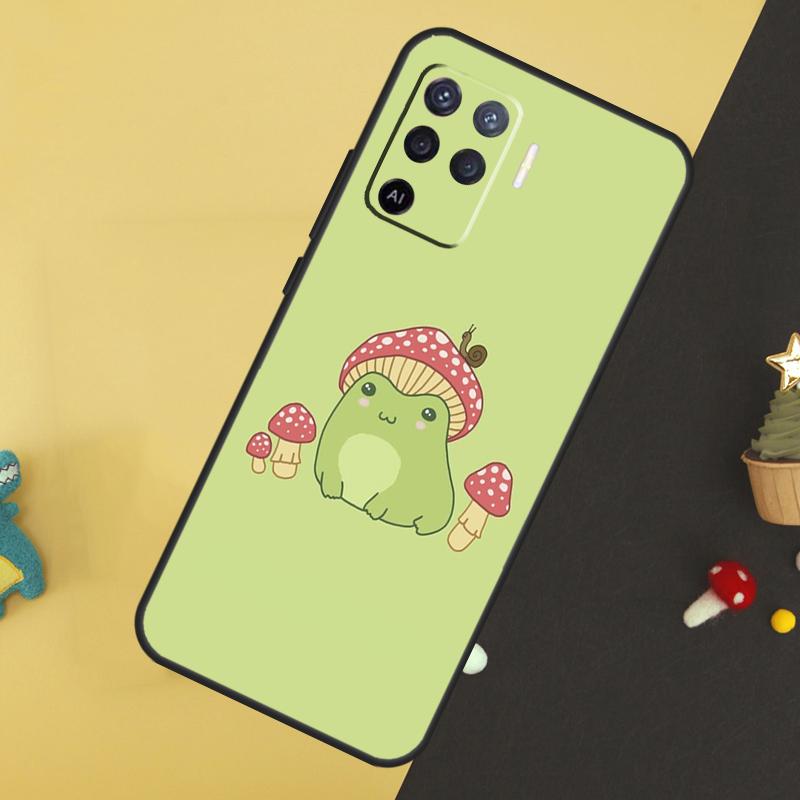 Cute Cartoon Frog Case For Oppo A5 Pro A6 A15 A16 A76 A96 A17 A57 A98 A58 A78 A18 A38 A54 A74 A94 A40 A60 A80