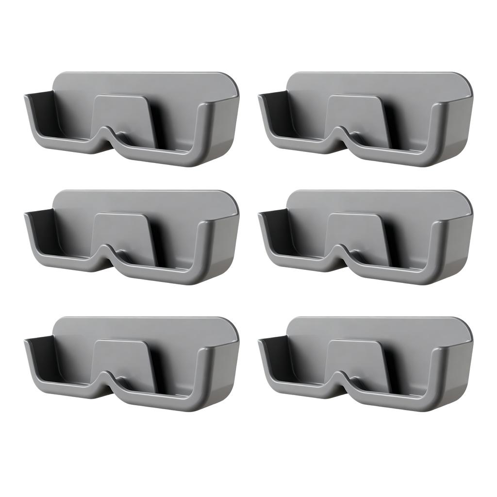 6PCS Plastic Wall Mounted Glasses Storage Case Easy Installation Eyewear Organizing Holder for Sunglasses Display